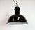 Black Industrial Black Enamel Pendant Lamp from Aeg, 1930s For Sale - Image 8 of 18