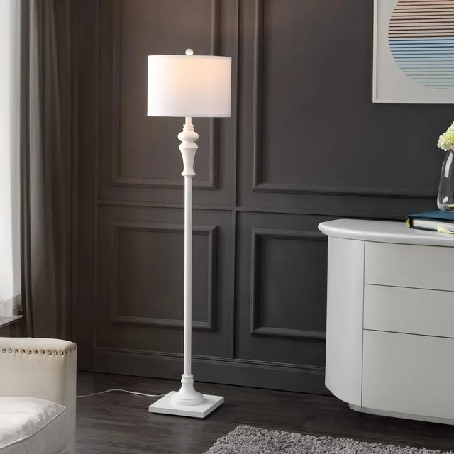 Mid-Century Modern Norla Floor Lamp in White For Sale - Image 3 of 3