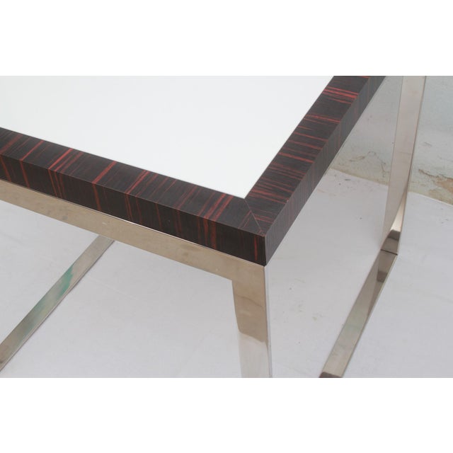 Wood Vintage Cube Table in Chrome and Rosewood, 2000 For Sale - Image 7 of 12