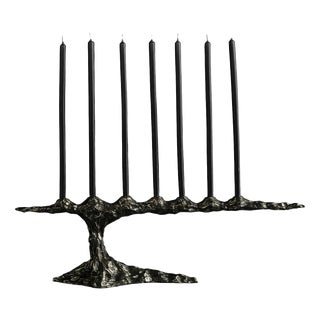 Omnia Vanitas Vanité 28 Candelabra in Patinated Cast Bronze by William Guillon For Sale