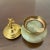 Metal Antique Italian Salt Cellar With Brass Rim & Base For Sale - Image 7 of 7