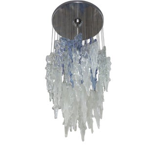 Murano Glass Cascade Chandelier attributed to AV Mazzega, 1970s For Sale