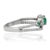 Not Yet Made - Made To Order Mid 20th Century Style Sterling Silver Emerald & Diamond Halo Bypass Ring Size 7.5 For Sale - Image 5 of 12