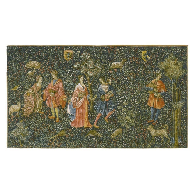 This beautiful tapestry is Silkscreened (also known as serigraphed) onto an irregularly woven fabric made from wool,...