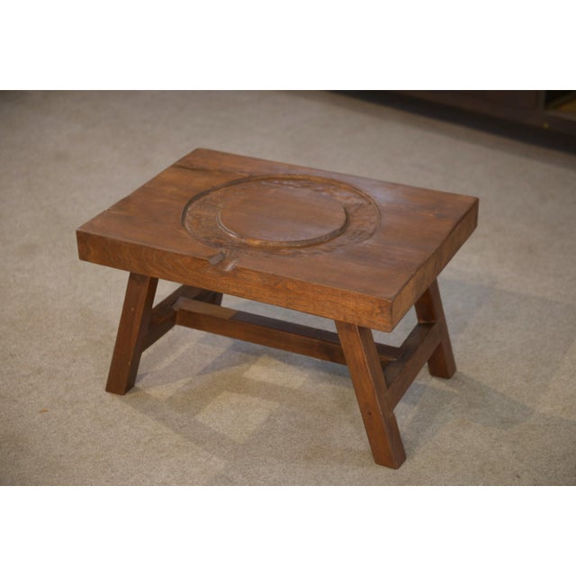 1950s Brutalist Coffee Table in Elm, 1950s For Sale - Image 5 of 12