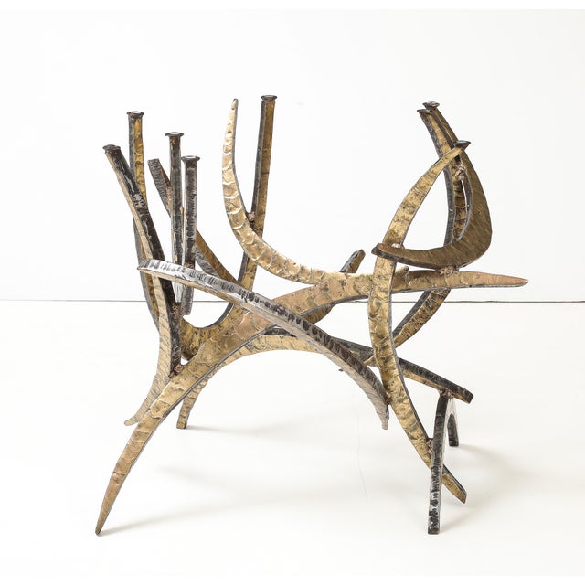 Silas Seandel Cut Steel and Bronze "Ortega" Dining Table For Sale - Image 12 of 18
