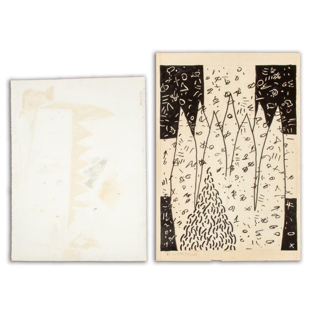 Domenick Capobianco Tower Studies Mixed Media, 2 For Sale - Image 10 of 14