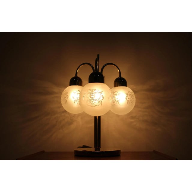 Glass Table Lamp from Preciosa, Czechoslovakia, 1980s For Sale - Image 9 of 10