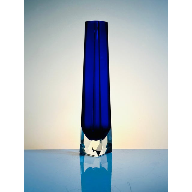 Vintage German Wasungen Block Vase from VEB Glaskunst, 1970s For Sale - Image 11 of 13