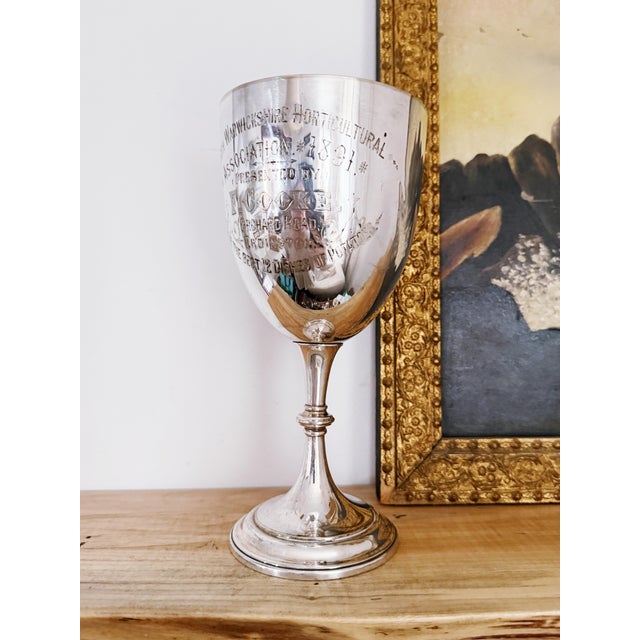 Late 19th Century Antique 1891 English Silver Plated Potato Trophy For Sale - Image 5 of 7