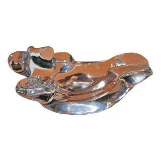 Glass Teddy Bear Jewelry Plate, France, 1960s For Sale