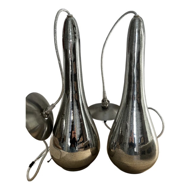 Pair of Antiqued Mirror Pendants by Arteriors For Sale