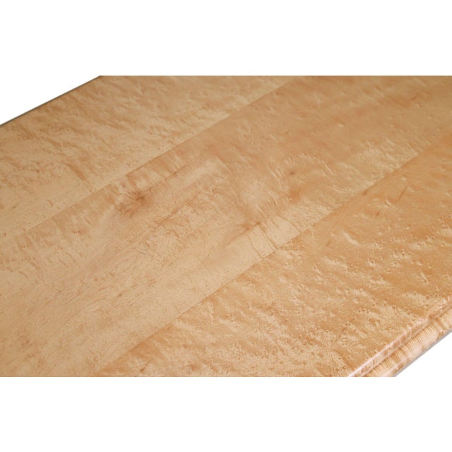 Mid 20th Century Solid Bird’s-Eye Maple Sculptural Coffee Table, Custom Studio Piece For Sale - Image 10 of 10