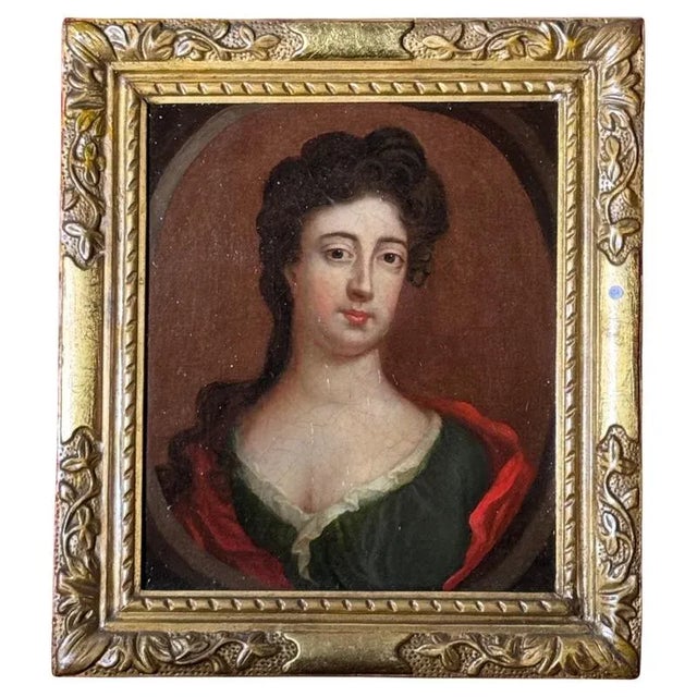 Portrait of Sophie Charlotte of Hanover, 1900s, Oil on Canvas, Framed For Sale - Image 6 of 6