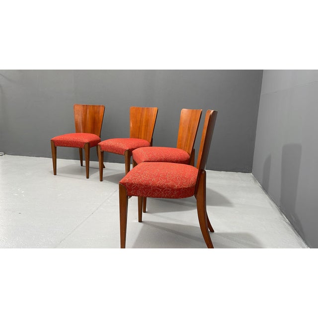 H-214 Chairs in Walnut by Jindřich Halabala, 1950s, Set of 4 For Sale - Image 15 of 18