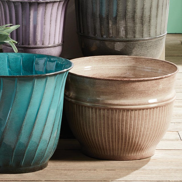 Made of a durable metal, glazed and baked at 300 degrees, so they are able to withstand the elements in the extreme. With...