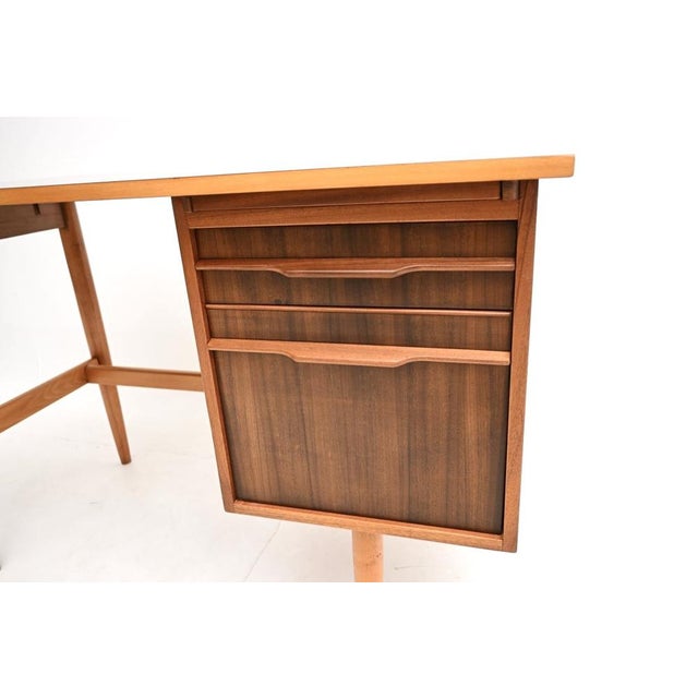 Mid-Century Walnut Desk from Morris of Glasgow, 1950s For Sale - Image 10 of 11