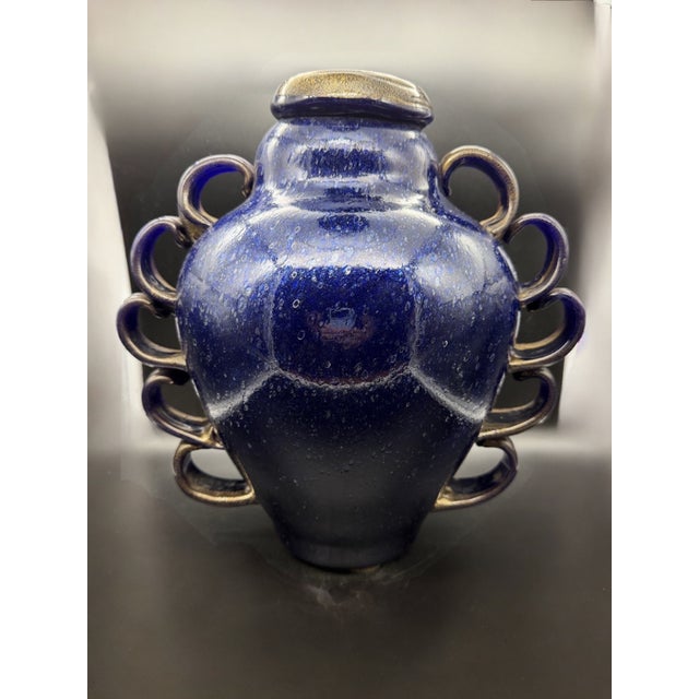 Murano glass amphora vase, designed and conceived by the renowned sculptor and master glassmaker Napoleone Martinuzzi...