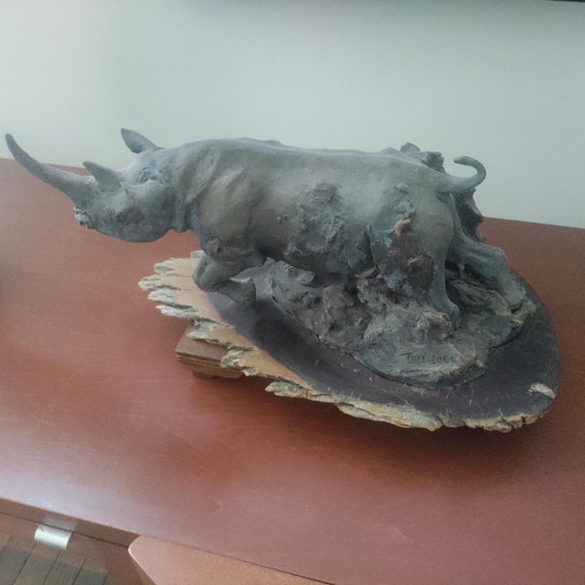 Rhinoceros Sculpture by Tom Yssel For Sale In Philadelphia - Image 6 of 6