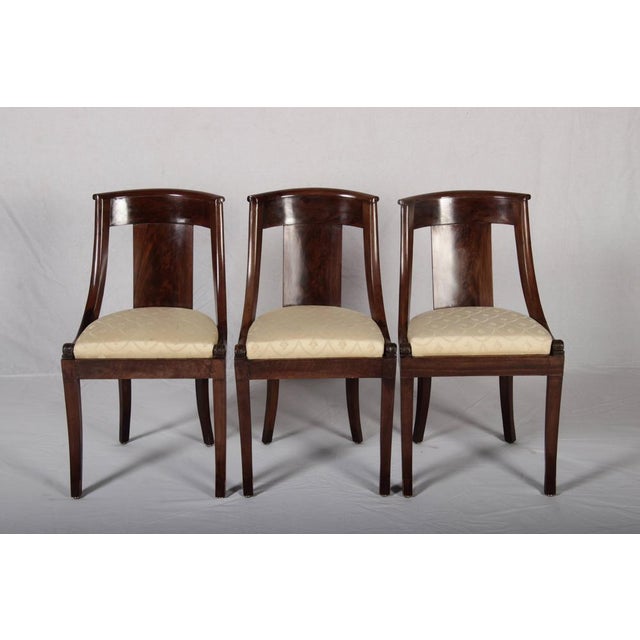 Antique Gondola Chairs in Mahogany, 1830, Set of 4 For Sale - Image 14 of 18