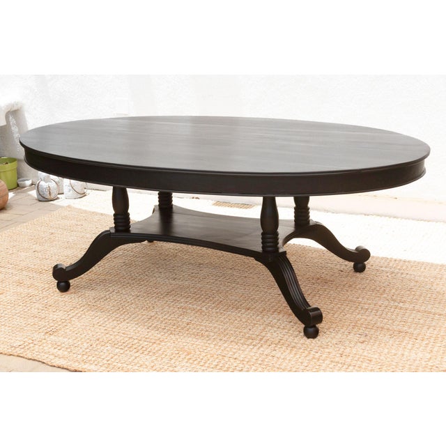 Antique Parisian Oval Black Ebonized Dining Table For Sale - Image 4 of 15