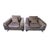 Gray Pair Thayer Coggin Lounge Chairs by Stanley Jay Friedman Model 1167-103 44" For Sale - Image 8 of 12