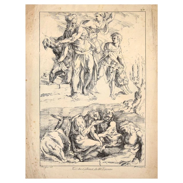 Louise Bouteillier after Domenico Beccafumi, Composition, Lithograph, Early 1800s For Sale