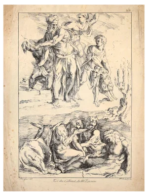 Louise Bouteillier after Domenico Beccafumi, Composition, Lithograph, Early 1800s