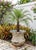 Vintage Faux-Stone Chipped Resin Garden Planter For Sale - Image 11 of 12