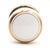 This Traditional vintage dummy door knob set includes a white and gold ceramic door knob and a polished brass rosette....