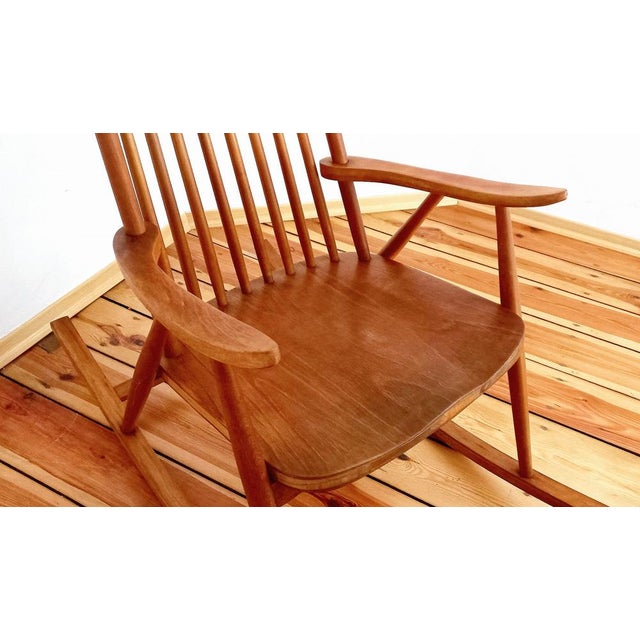 Vintage Rocking Chair from Drevopodnik Holesov, Czechoslovakia, 1960s For Sale - Image 9 of 14
