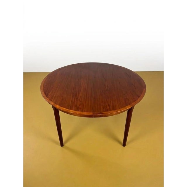 1950s Vintage Danish Round Teak Table, 1960s For Sale - Image 5 of 6