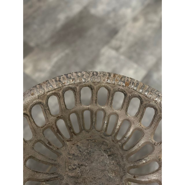 Mid-Century Modern Late 19th Century Baker & Hamilton Cast Iron Bar Stools (Set of 5) For Sale - Image 3 of 7
