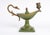 Desk set comprising an empire style candlestick and cup in painted sheet metal, napoleon iii period, 19th century. Cup: h:...