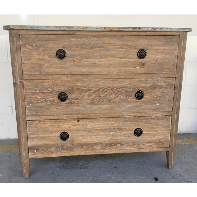 Modern Rustic Aged Hand Painted Wood Chest of Drawers Chairish