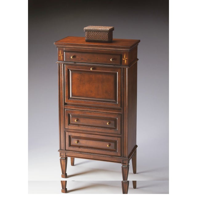 Traditional Wordsworth Secretary, Cherry Brown For Sale - Image 3 of 4