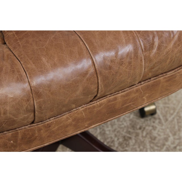 Lexington Tufted Leather Executive Desk Chair For Sale - Image 10 of 15