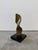 Brazilian modern abstract bronze sculpture on black acrylic base, 1990s.