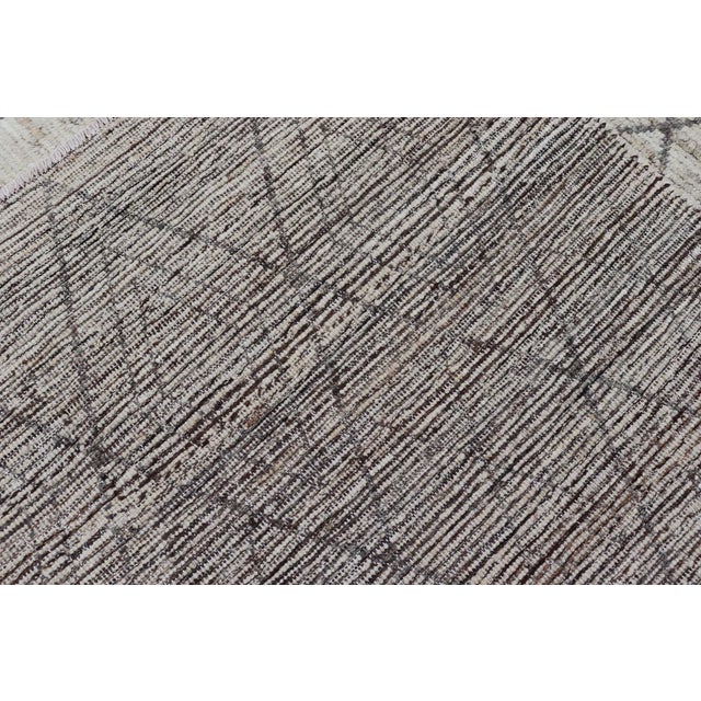 Modern Wool Rug With Diamond Design by Keivan Woven Arts 10'2 X 13'6 For Sale - Image 12 of 12