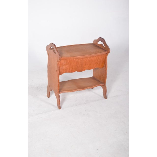Yellow Mid-Century Oak Seamstress, 1950s For Sale - Image 8 of 10