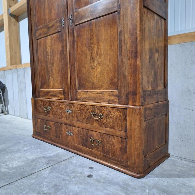 Brown Antique Louis Philippe Walnut Cabinet, 1830s For Sale - Image 8 of 18