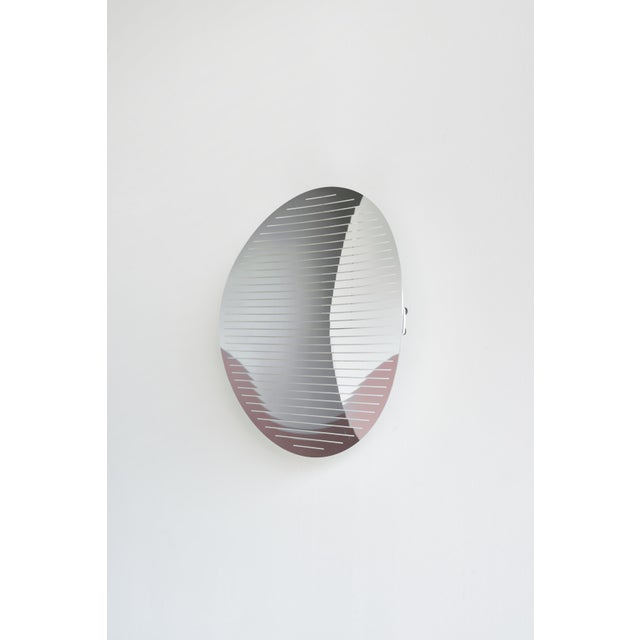Silver Echo Concave Circle Mirror by Martens & Visser For Sale - Image 8 of 8