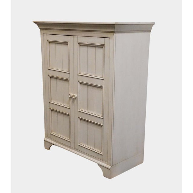 ETHAN ALLEN New Country Collection 46" Media Armoire / Entertainment Cabinet 33-9810 - 610 Cotton Finish 58" High 46.25"...