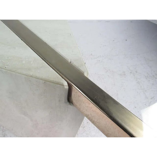 Glass Mid-Century Modern Artedi Marble Base End Table For Sale - Image 7 of 9