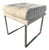 Milo Baughman Style Chrome Upholstered Stool For Sale