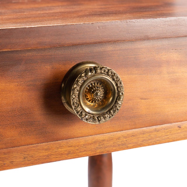 Upper Connecticut Valley Sheraton Curly Birch One-Drawer Stand, C. 1820 For Sale - Image 10 of 17
