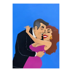 1992 Ron Courtney Figural Acrylic Painting