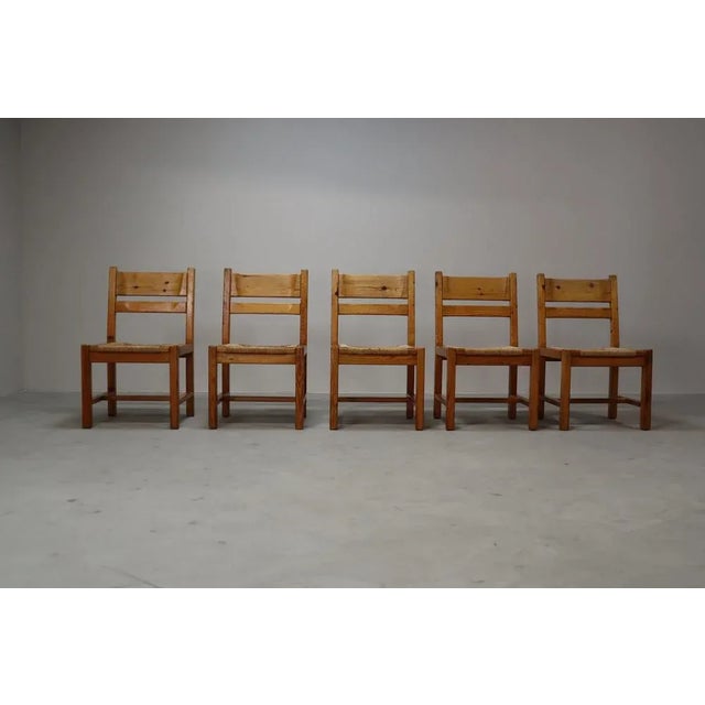 A nice set of 5 dining chairs produced by the renowned Gramrode Møbelfabrik and designed by Tage Poulsen in the 1970s....
