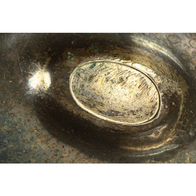 1930's Michigan Yacht Club Meat Turkey Serving Dome Cover, Silver Soldered For Sale - Image 14 of 15