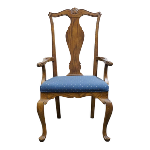 Drexel Heritage Solid Walnut Early American Traditional Dining Arm Chair 186-810